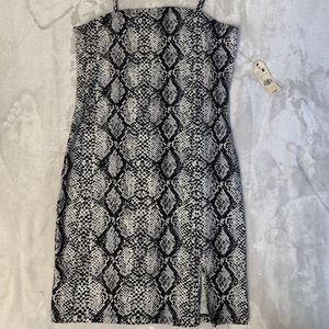 Garage Denim Snake Skin Mini Dress